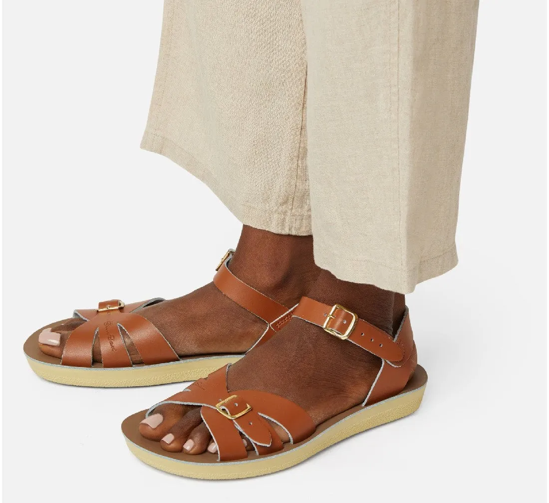 SALTWATER - ADULT BOARDWALK SANDAL: TAN
