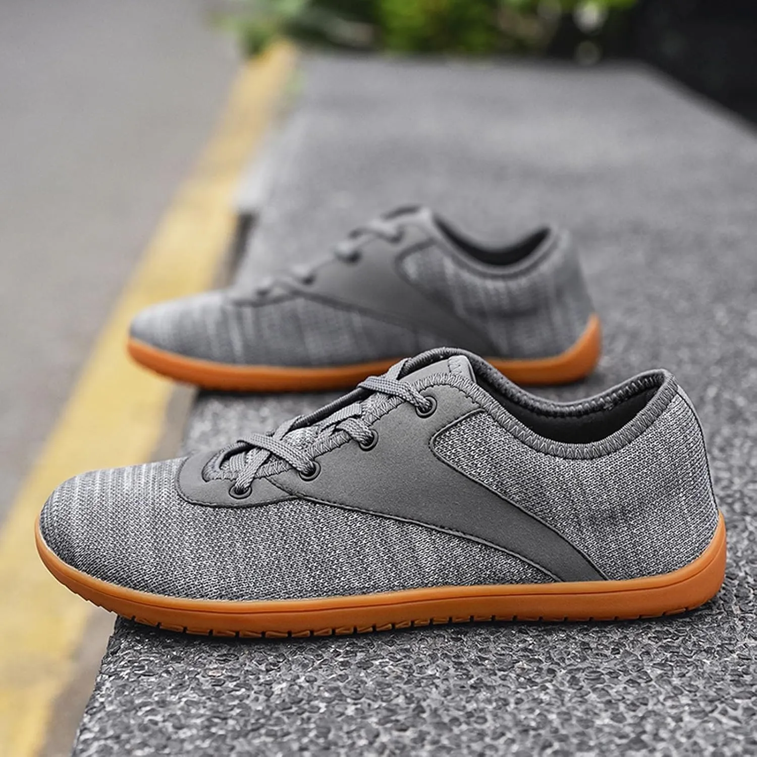 SECHRITE Womens Mens Wide Width Barefoot Sneakers Minimalist Zero Drop Sole Wide Toe Box Fashion Walking Shoes