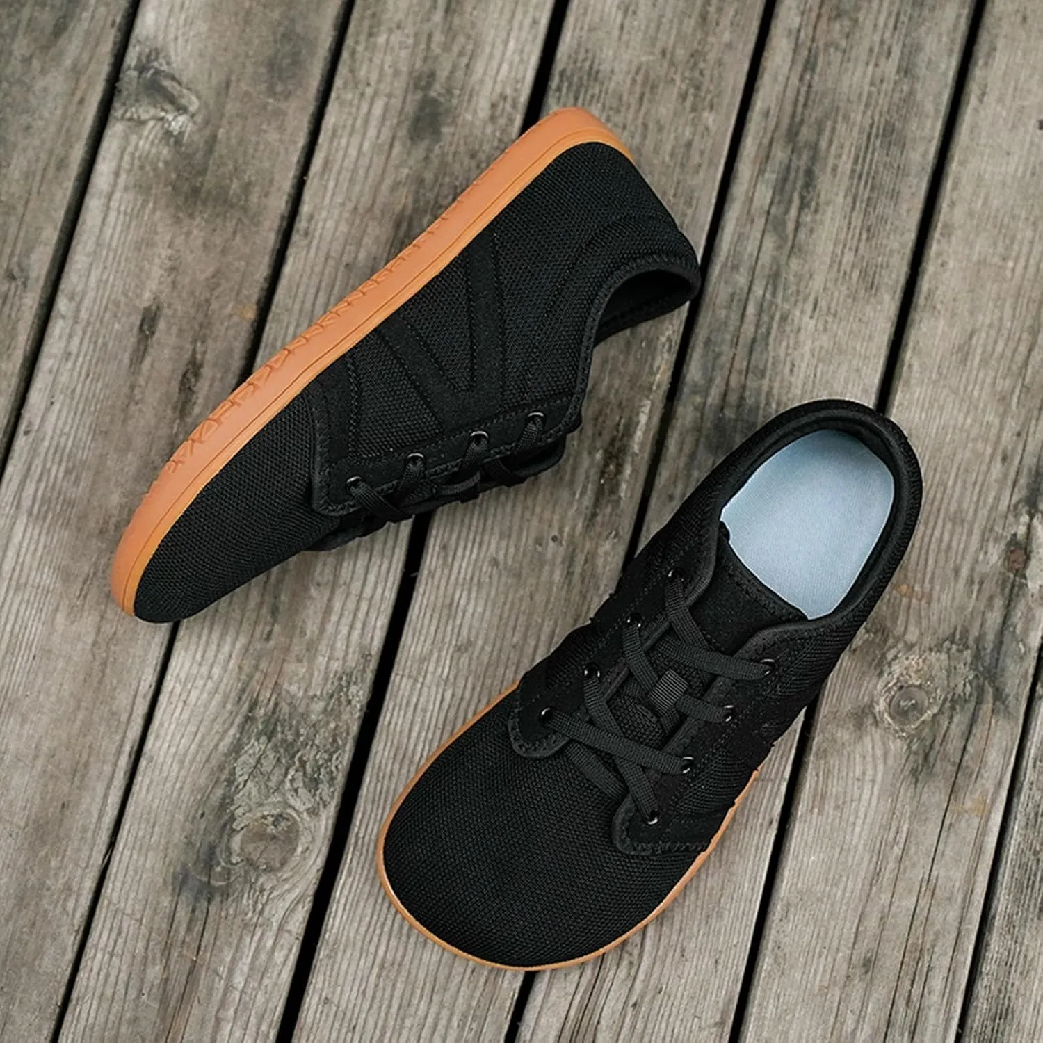 SECHRITE Womens Mens Wide Width Barefoot Sneakers Minimalist Zero Drop Sole Wide Toe Box Fashion Walking Shoes