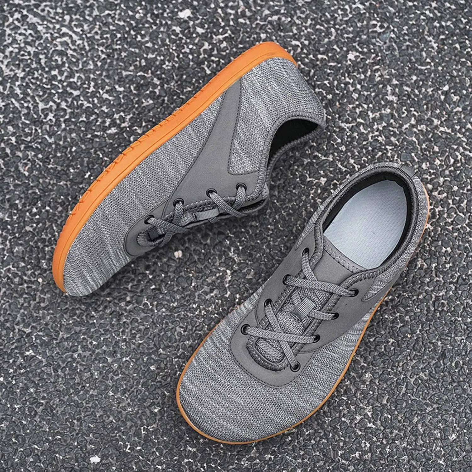 SECHRITE Womens Mens Wide Width Barefoot Sneakers Minimalist Zero Drop Sole Wide Toe Box Fashion Walking Shoes