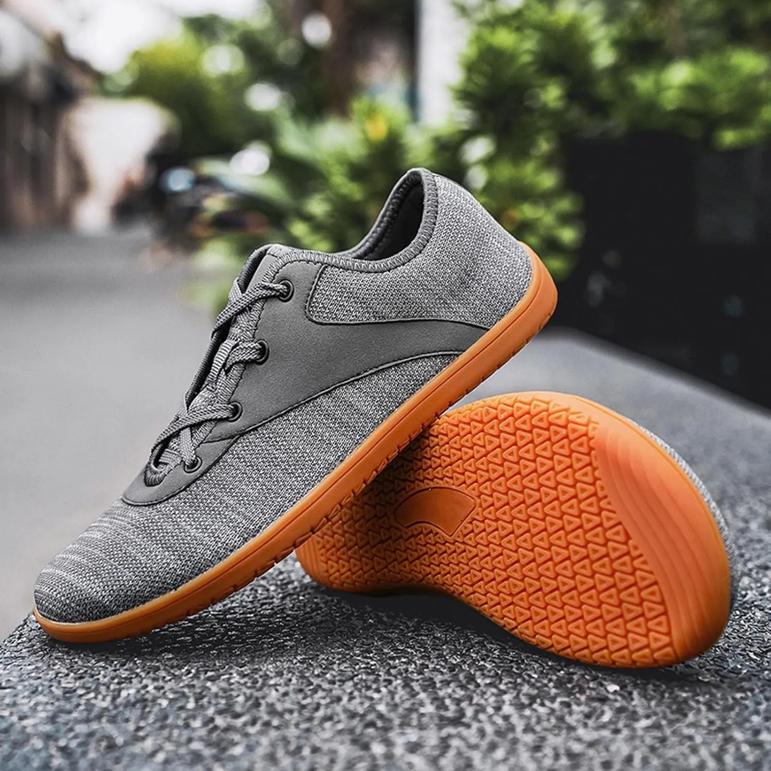 SECHRITE Womens Mens Wide Width Barefoot Sneakers Minimalist Zero Drop Sole Wide Toe Box Fashion Walking Shoes
