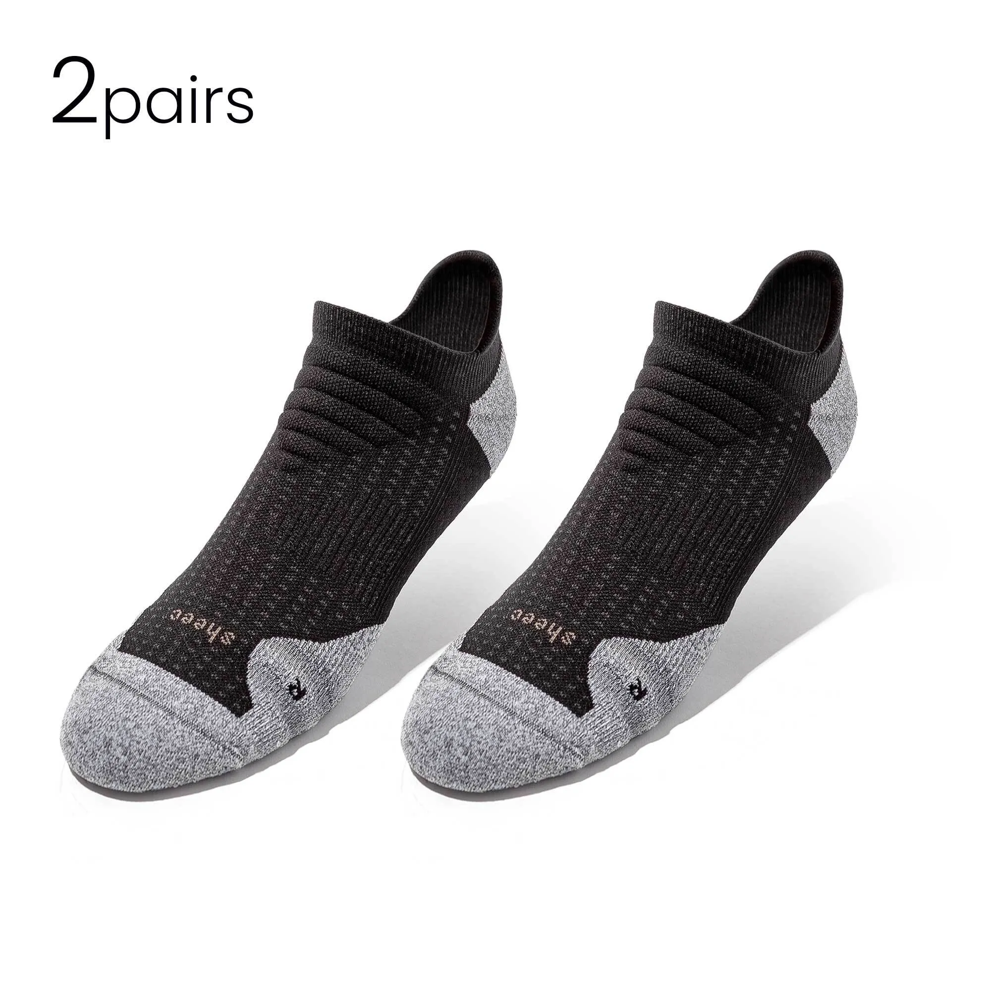 Sheec Women's Comfits Compression Aqua-X Aerodri No Show Ankle Blister Tab Socks - Bundle Pack 2 Pairs
