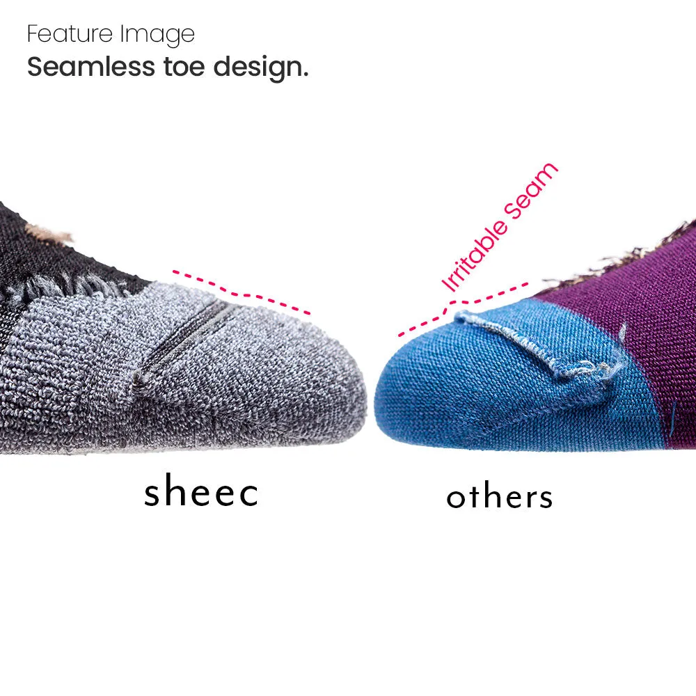 Sheec Women's Comfits Compression Aqua-X Aerodri No Show Ankle Blister Tab Socks - Bundle Pack 2 Pairs