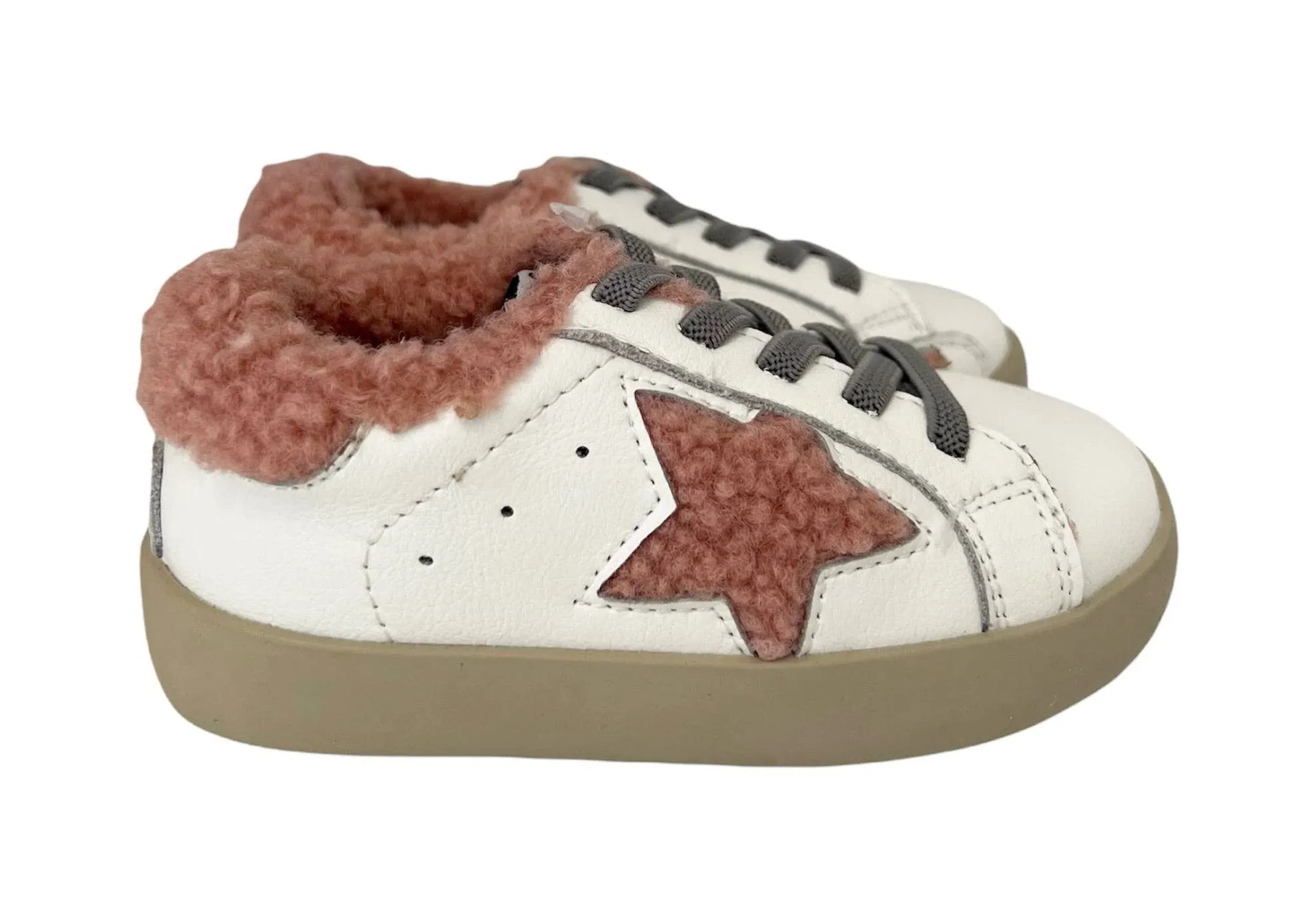 Sherpa Pink Star Sneakers