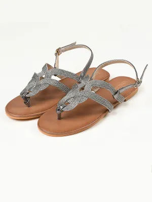 Shimmery Sandals - Silver