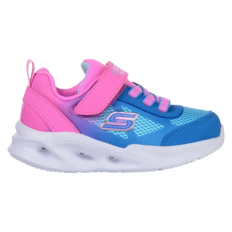 Skechers Girls Infant Blue Sola Glow Shoe - 303714N