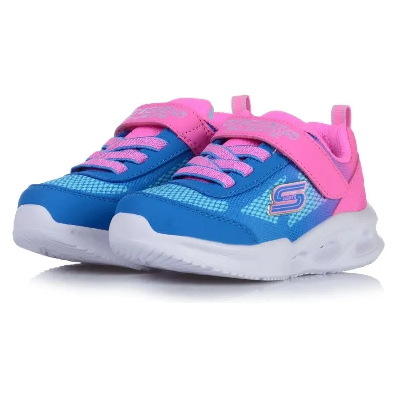 Skechers Girls Infant Blue Sola Glow Shoe - 303714N