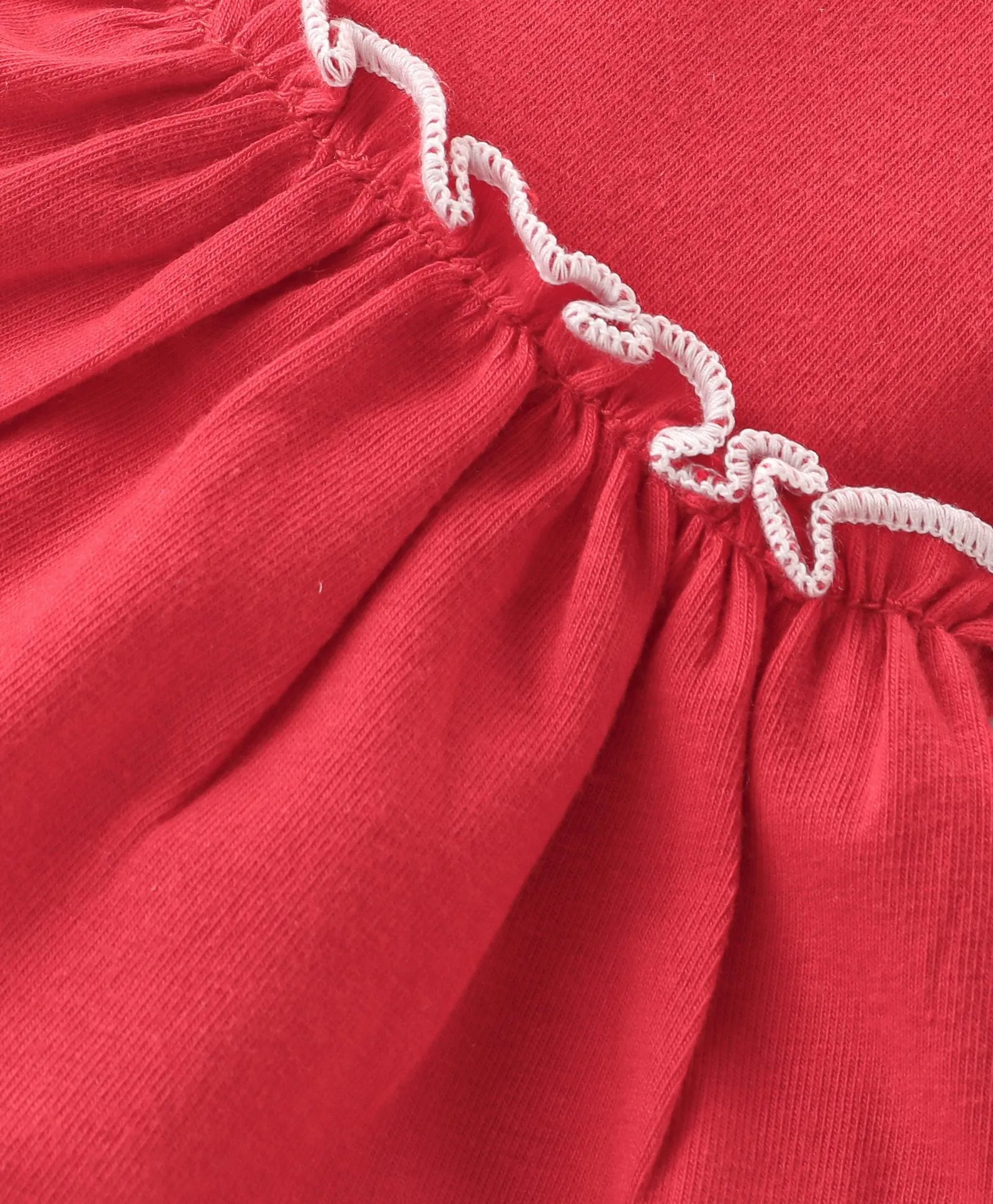 Solid Frilled Top Jacquard Palazzo Set