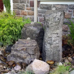 Triple Handcrafted Boulder Fountains