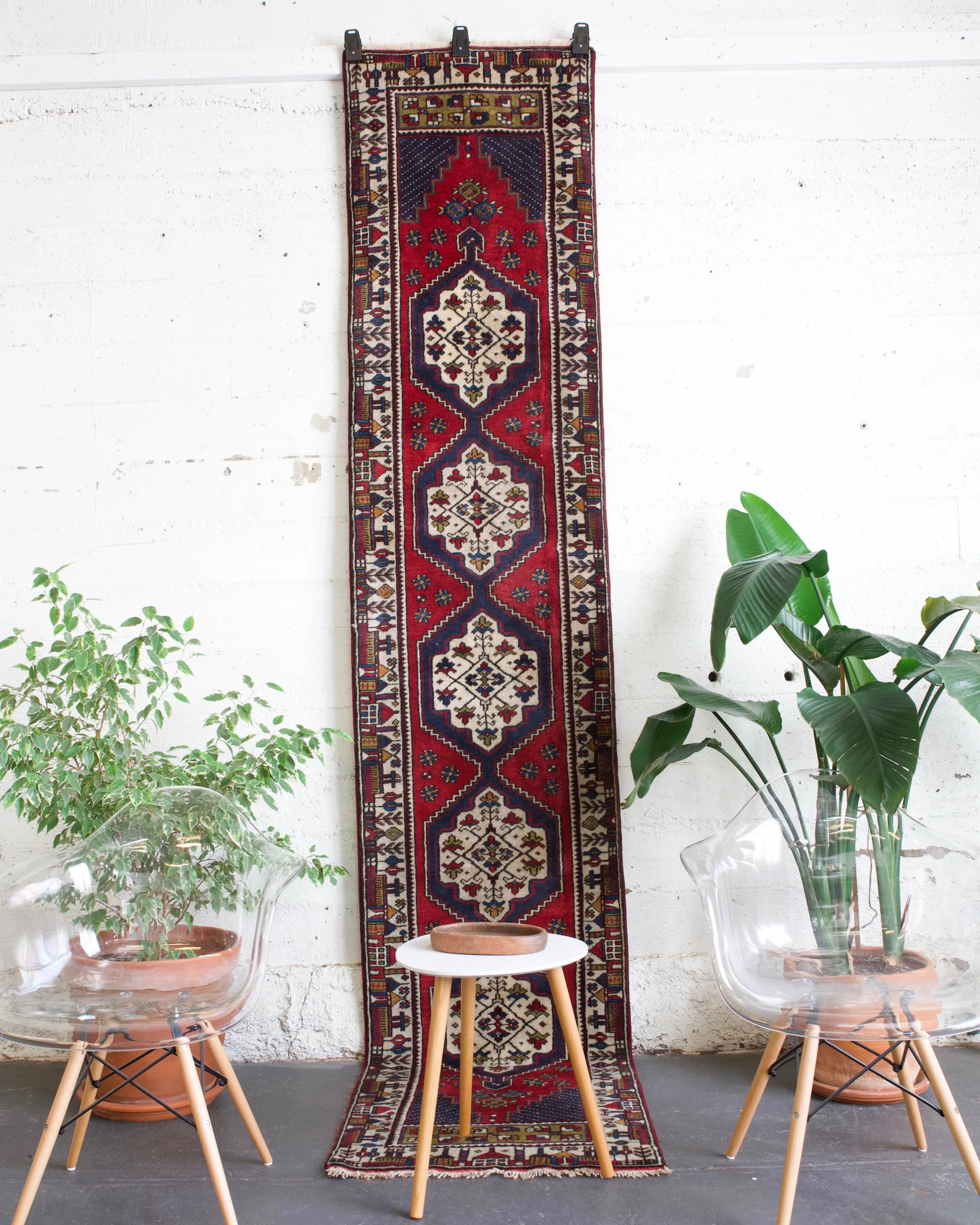 Vintage Turkish Yahyali Runner Rug 2'4"x12'