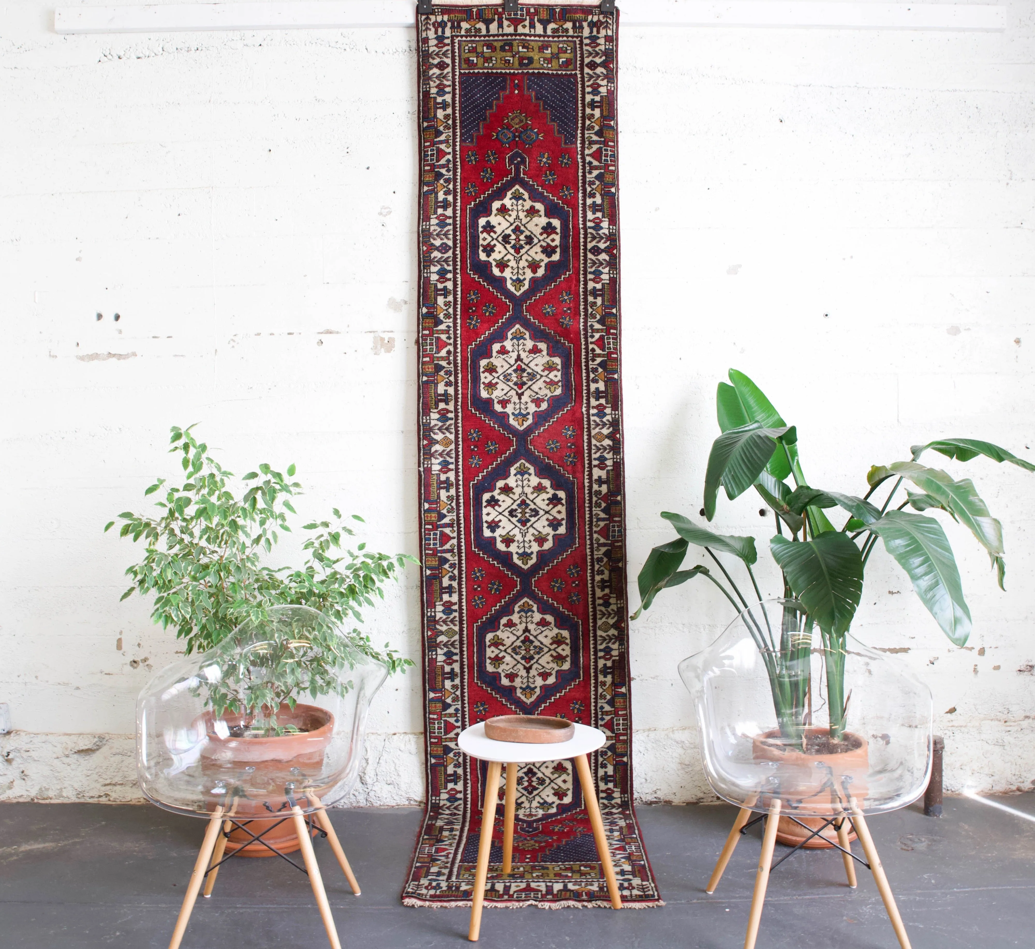 Vintage Turkish Yahyali Runner Rug 2'4"x12'