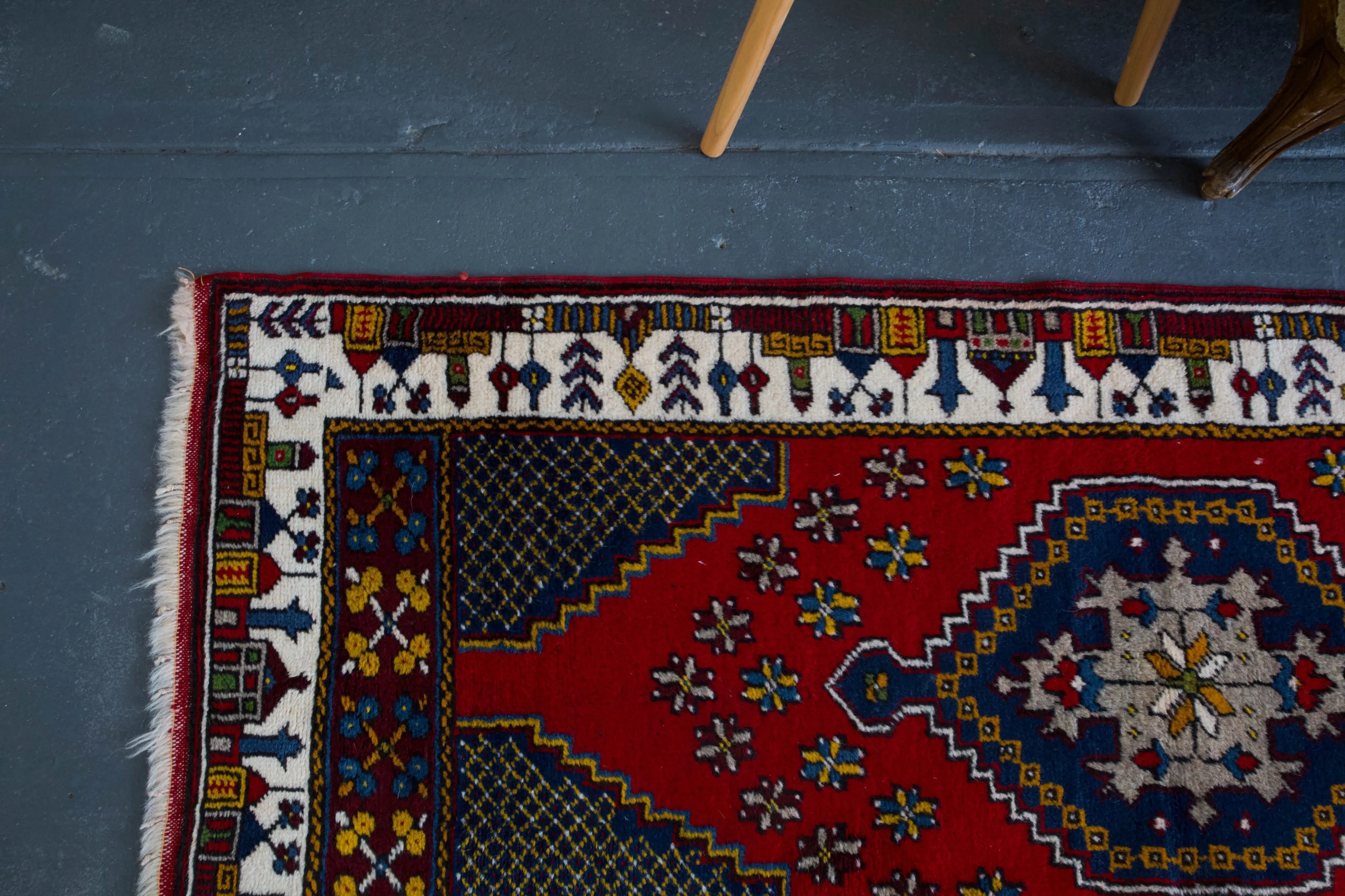 Vintage Turkish Yahyali Runner Rug