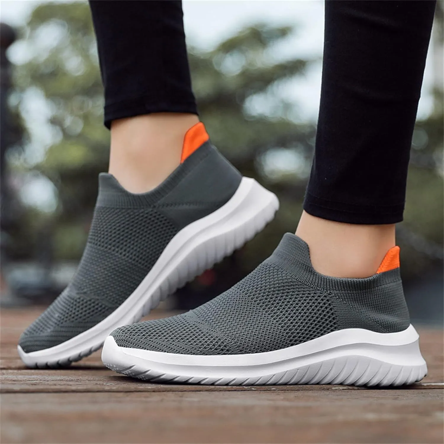 Walking Shoes Women Comfort Orthopedic Casual Slip-On Sneakers with Arch Support Breathable Mesh Lightweight Outdoor Shoe