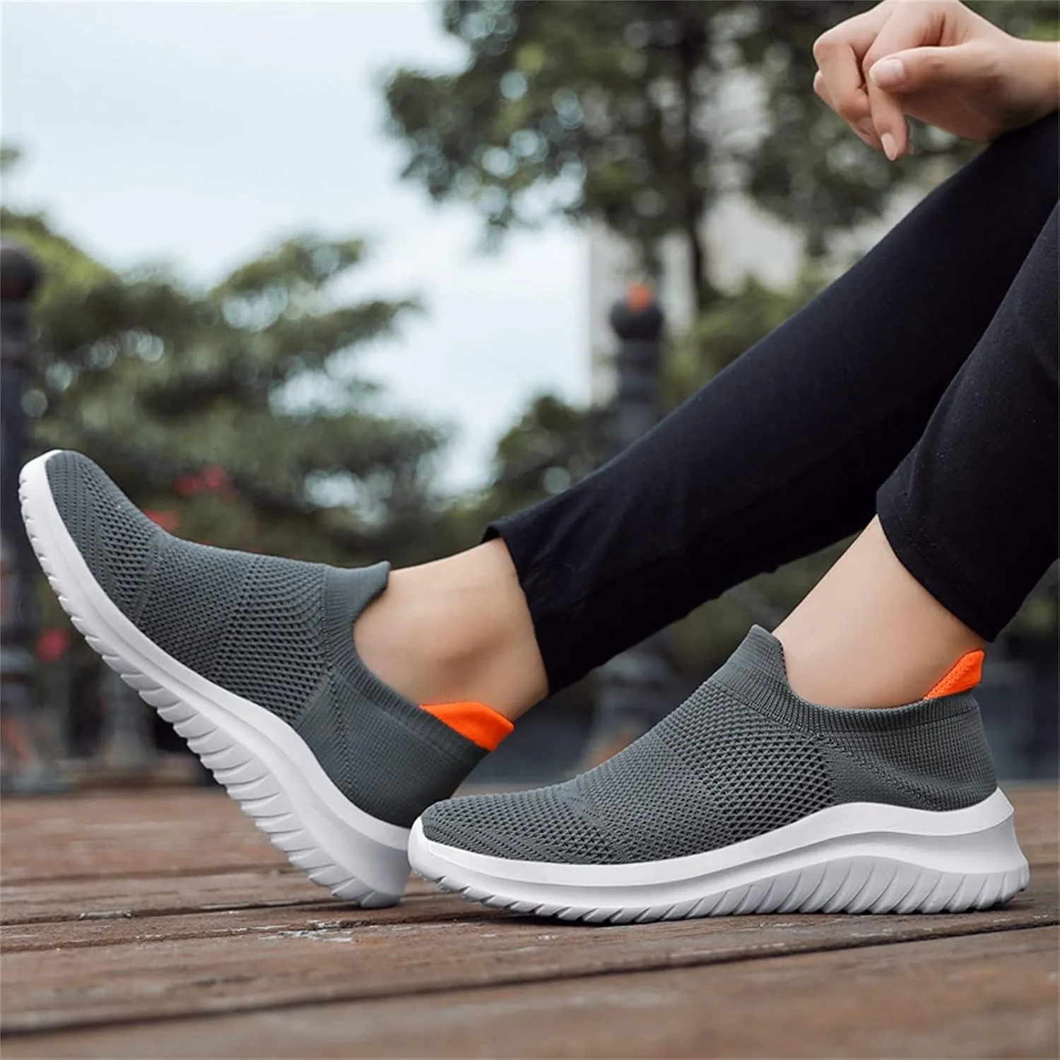 Walking Shoes Women Comfort Orthopedic Casual Slip-On Sneakers with Arch Support Breathable Mesh Lightweight Outdoor Shoe